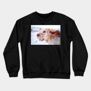 Windswept snowstorm Spinone Crewneck Sweatshirt